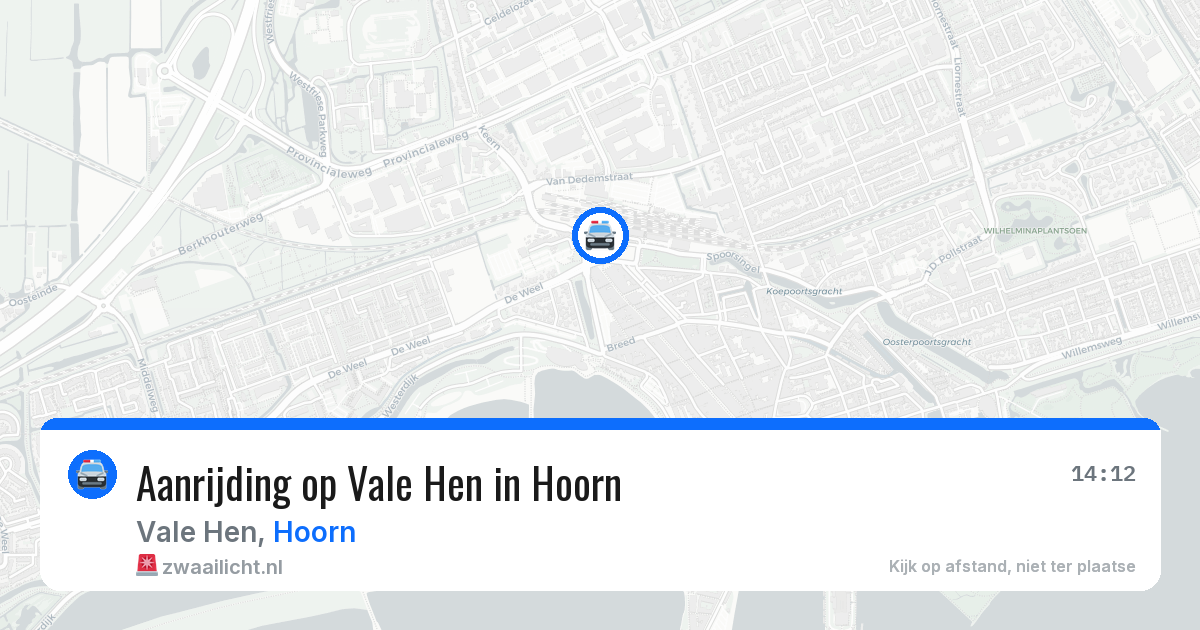 Aanrijding op Vale Hen in Hoorn — 7 mei 2026