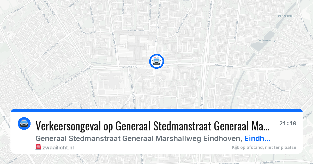 Verkeersongeval op Generaal Stedmanstraat Generaal Marshallweg Eindhoven in Eindhoven — 12 jun 2026