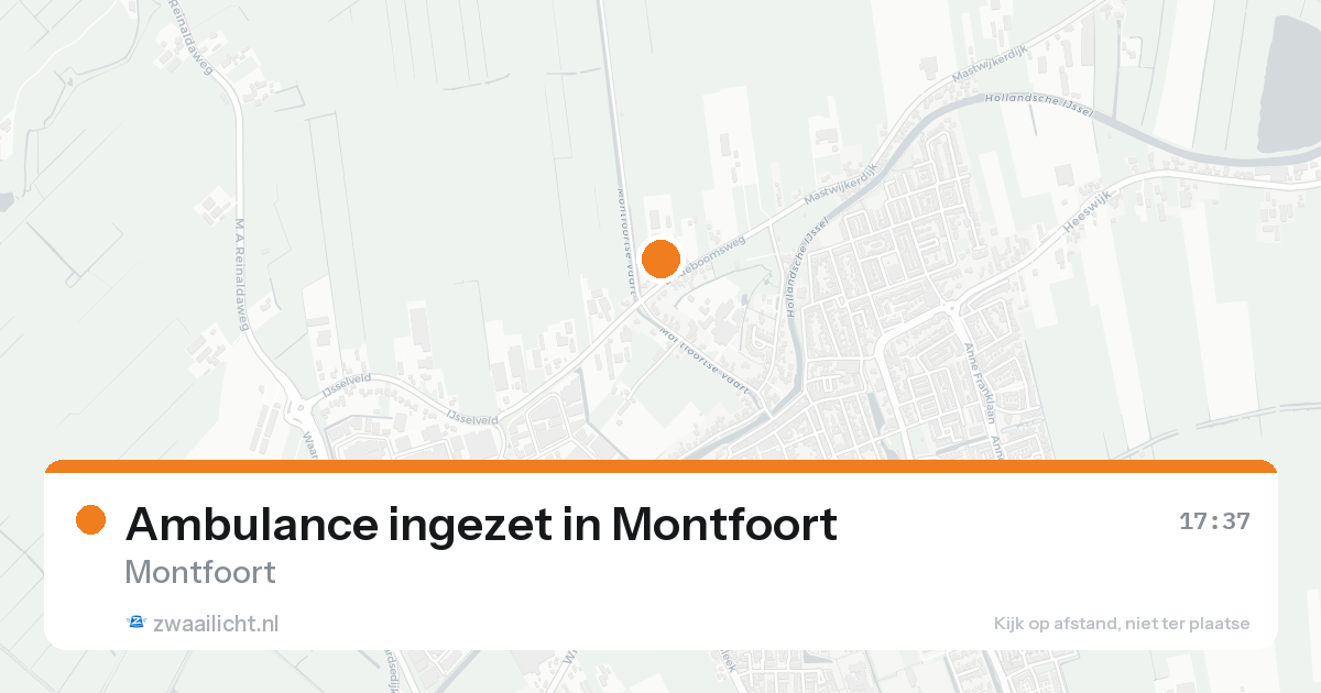 Ambulance ingezet in Montfoort — 24 aug 2026