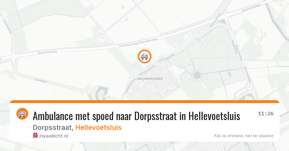 Ambulance met spoed naar Dorpsstraat in Hellevoetsluis — 6 aug 2026