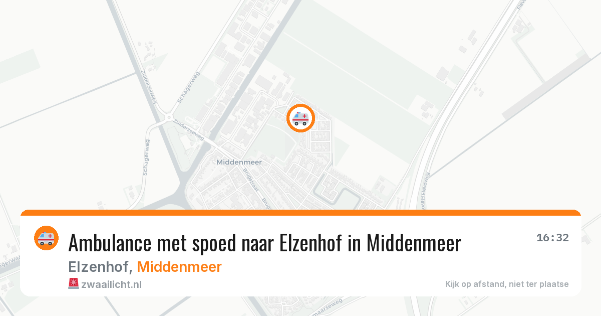 Ambulance met spoed naar Elzenhof in Middenmeer — 25 jul 2026