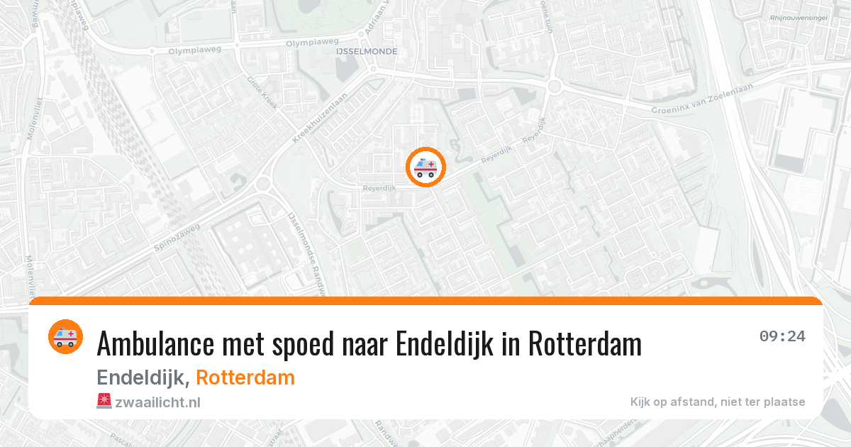 Ambulance met spoed naar Endeldijk in Rotterdam — 30 mrt 2026