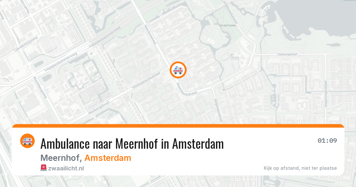 Ambulance naar Meernhof in Amsterdam — 30 jan 2026