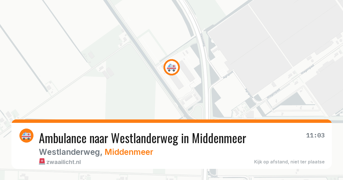 Ambulance naar Westlanderweg in Middenmeer — 3 aug 2026