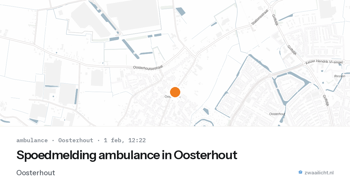 Spoedmelding ambulance in Oosterhout — 1 feb 2026