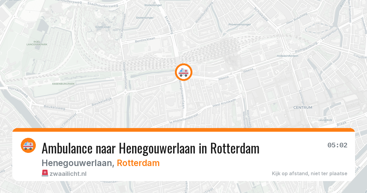 Ambulance naar Henegouwerlaan in Rotterdam — 14 aug 2026