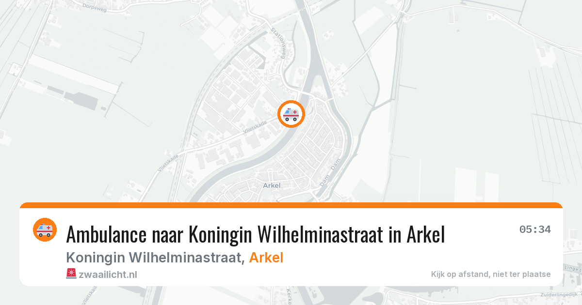 Ambulance naar Koningin Wilhelminastraat in Arkel — 22 mei 2026
