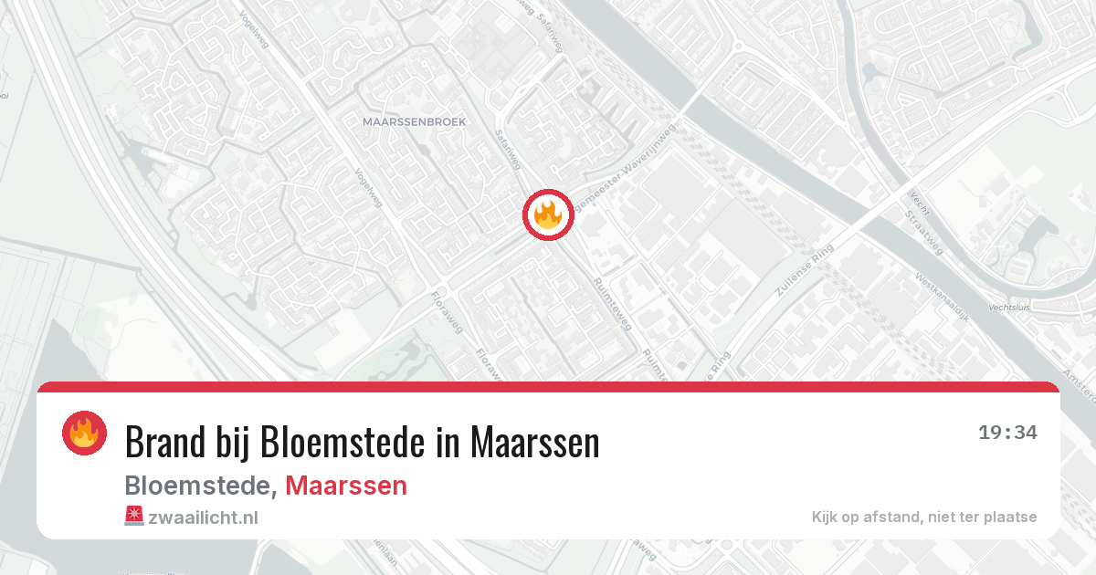 Brand bij Bloemstede in Maarssen — 7 mei 2026