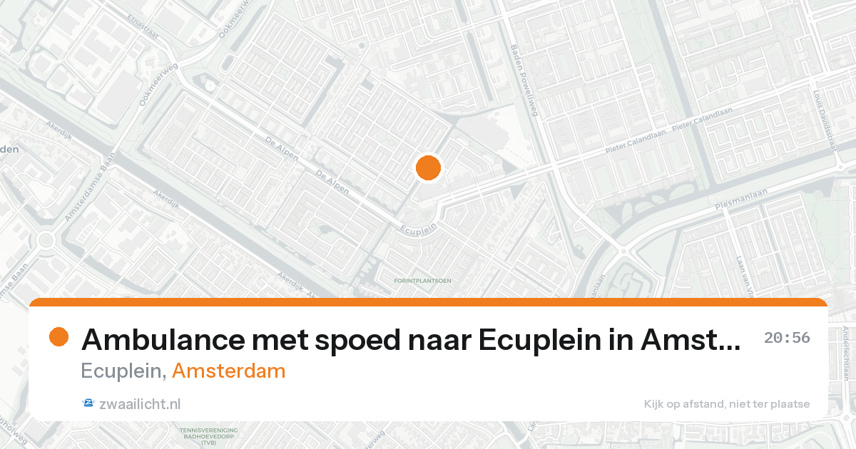 Ambulance met spoed naar Ecuplein in Amsterdam — 24 aug 2026