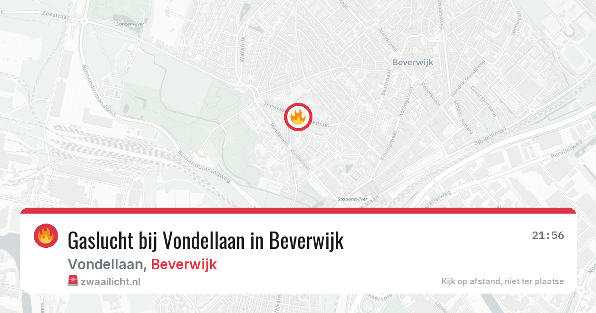 Gaslucht bij Vondellaan in Beverwijk — 10 aug 2026