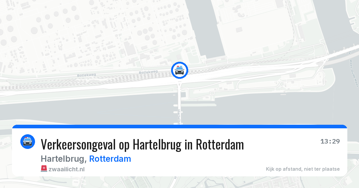 Verkeersongeval op Hartelbrug in Rotterdam — 22 jul 2026