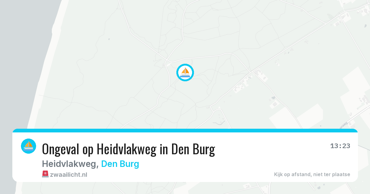 Ongeval op Heidvlakweg in Den Burg — 10 jul 2026