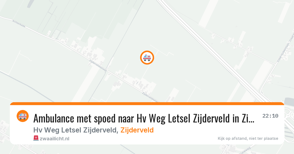 Ambulance met spoed naar Hv Weg Letsel Zijderveld in Zijderveld — 10 apr 2026