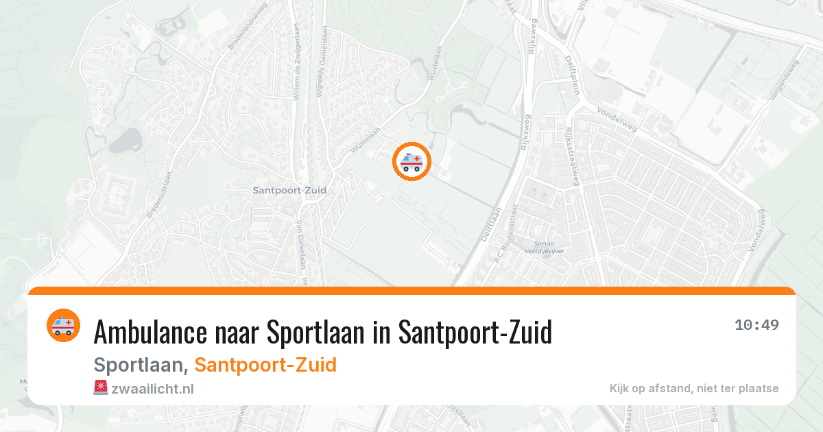 Ambulance naar Sportlaan in Santpoort-Zuid — 13 jun 2026