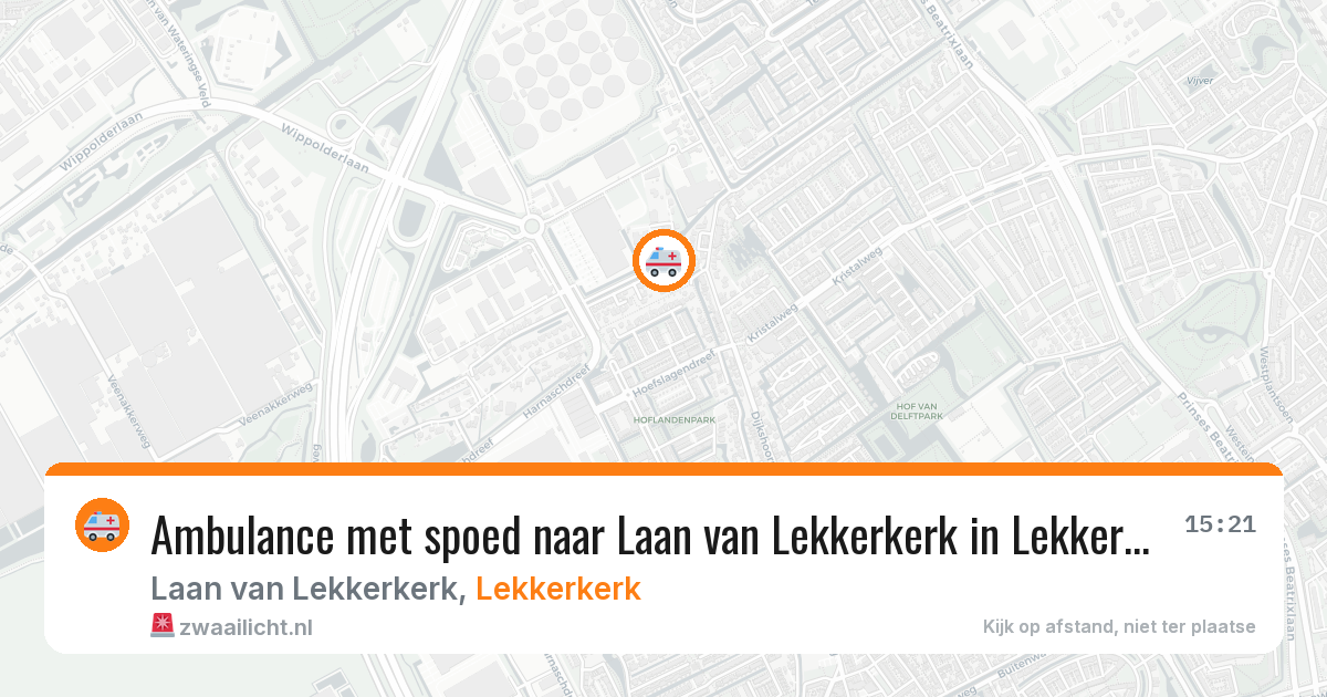 Ambulance met spoed naar Laan van Lekkerkerk in Lekkerkerk — 3 apr 2026