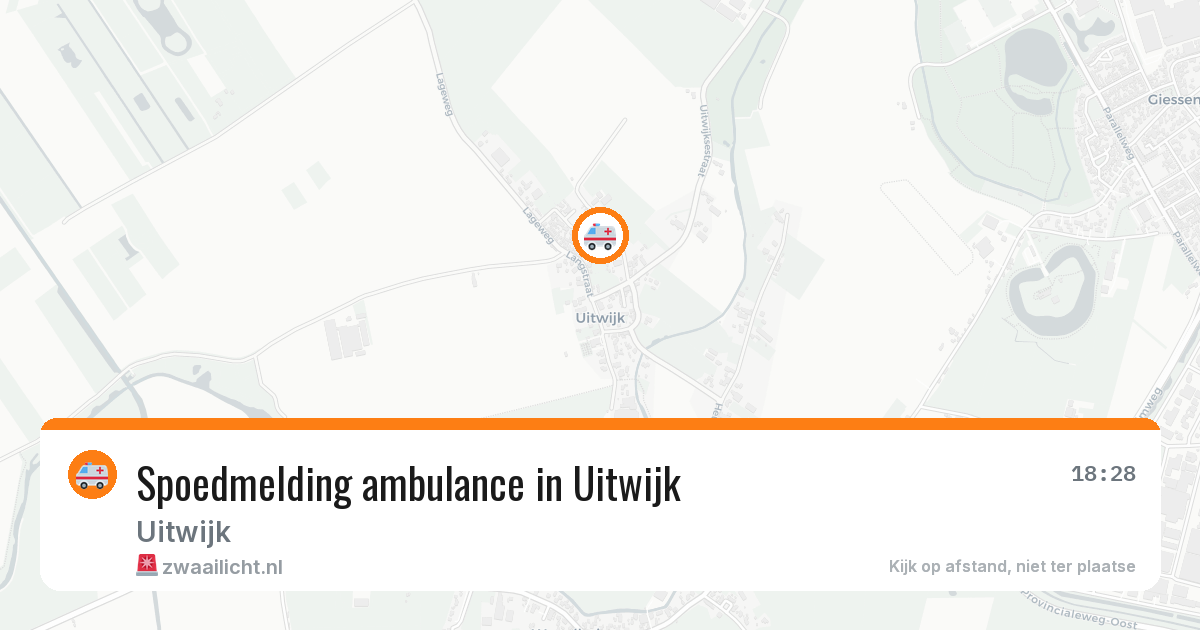Spoedmelding ambulance in Uitwijk — 14 jun 2026