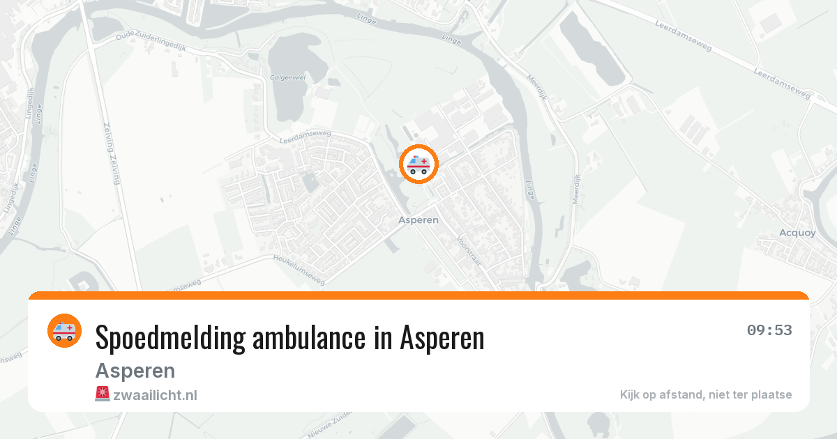 Spoedmelding ambulance in Asperen — 27 mei 2026