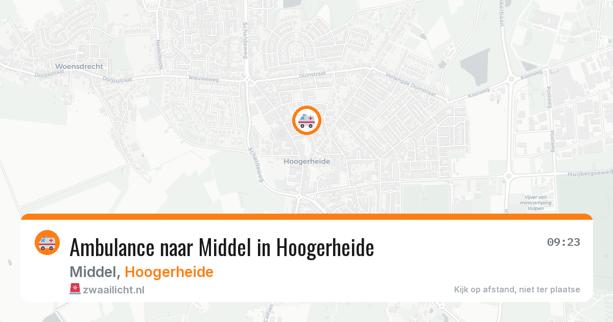 Ambulance naar Middel in Hoogerheide — 12 mei 2026