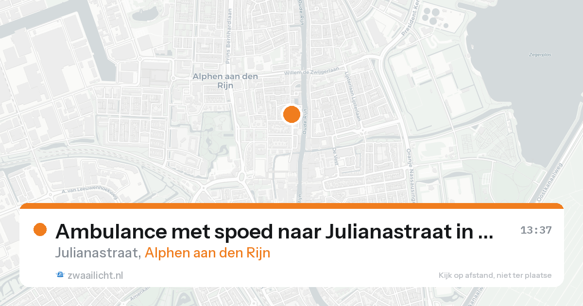 Ambulance met spoed naar Julianastraat in Alphen aan den Rijn — 7 feb 2026