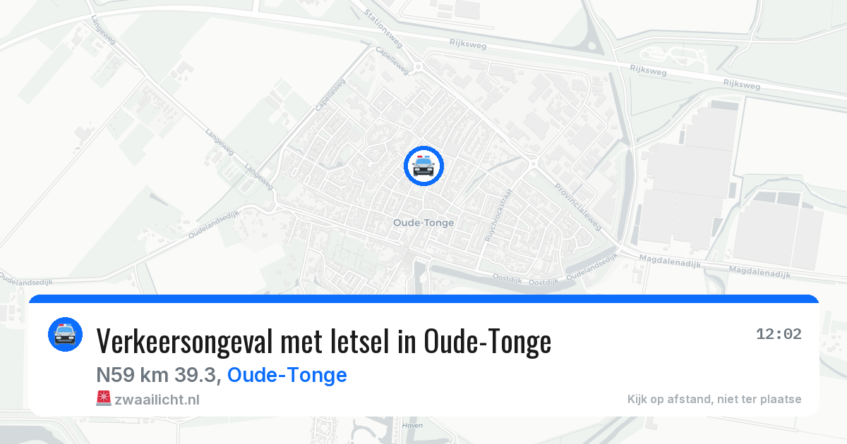Verkeersongeval met letsel in Oude-Tonge — 22 mei 2026