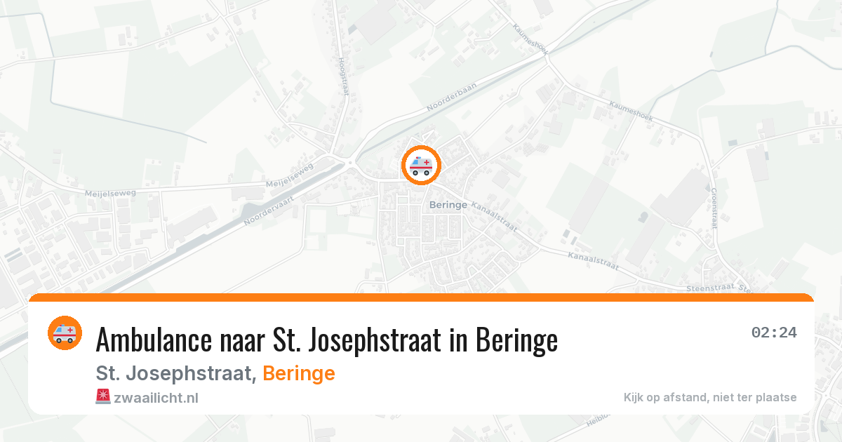 Ambulance naar St. Josephstraat in Beringe — 8 jun 2026