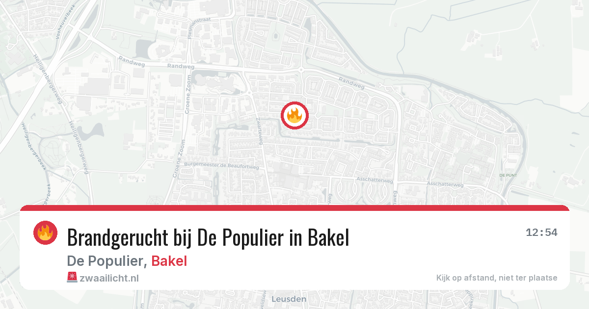 Brandgerucht bij De Populier in Bakel — 29 jan 2026