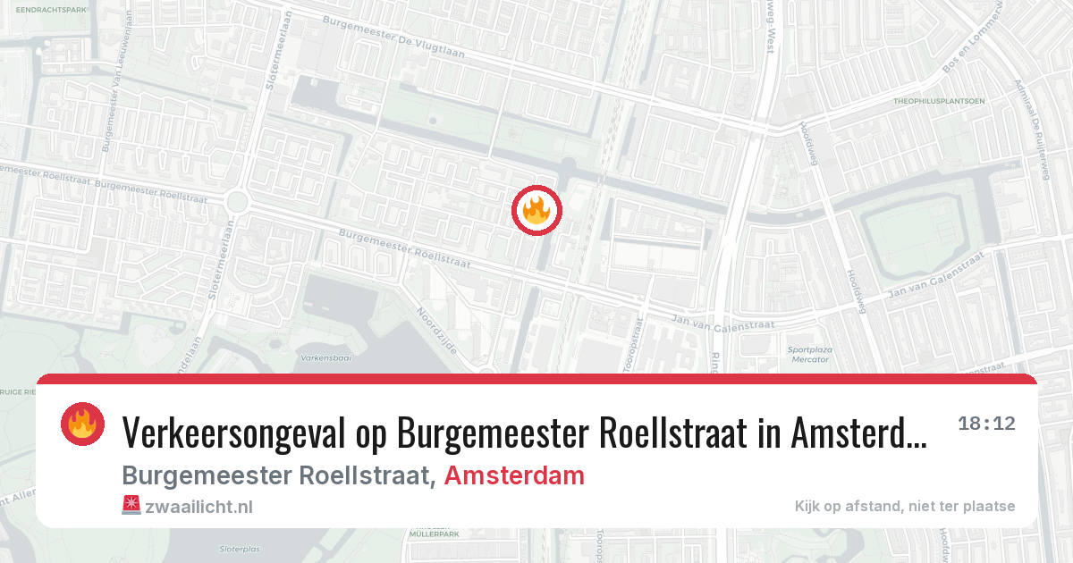 Verkeersongeval op Burgemeester Roellstraat in Amsterdam — 8 jun 2026