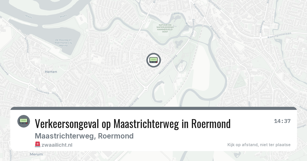 Verkeersongeval op Maastrichterweg in Roermond — 11 aug 2026