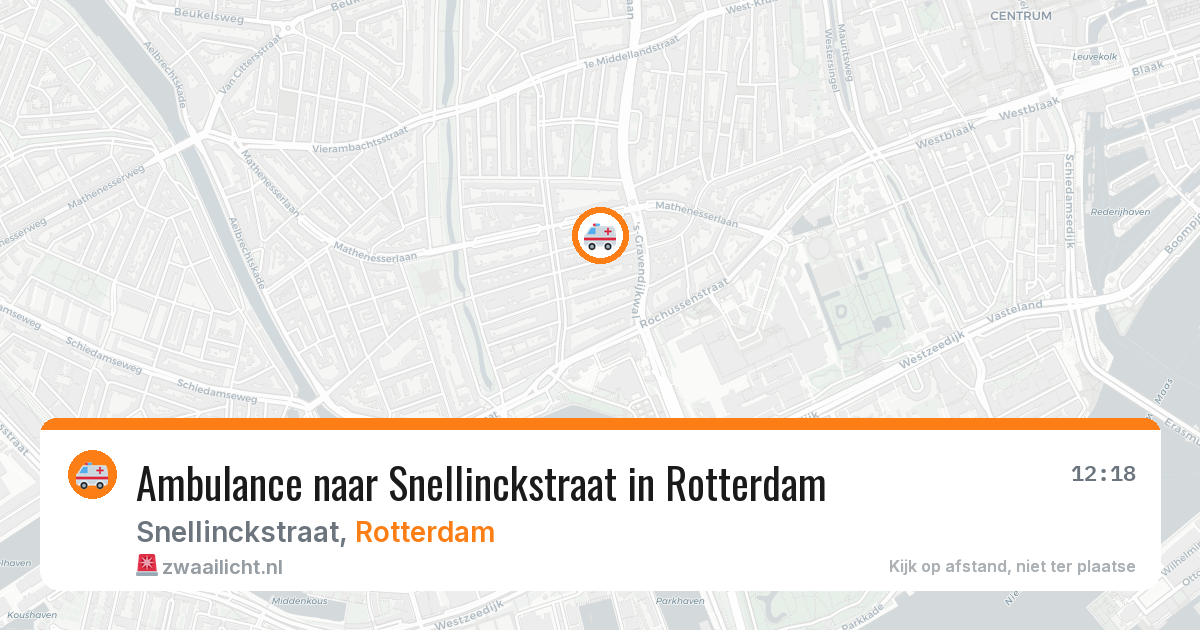 Ambulance naar Snellinckstraat in Rotterdam — 10 apr 2026