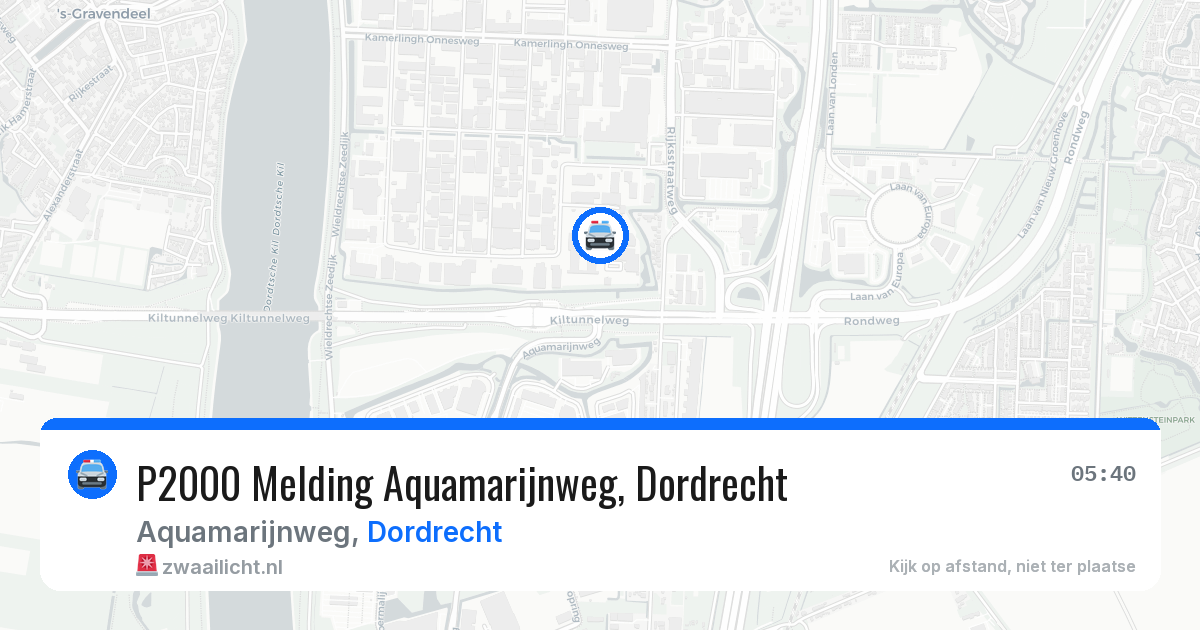 P2000 Melding Aquamarijnweg, Dordrecht — 30 mei 2026