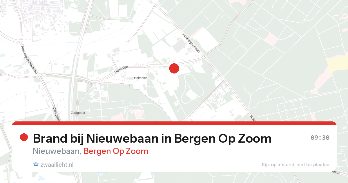 Brand bij Nieuwebaan in Bergen Op Zoom — 28 aug 2026