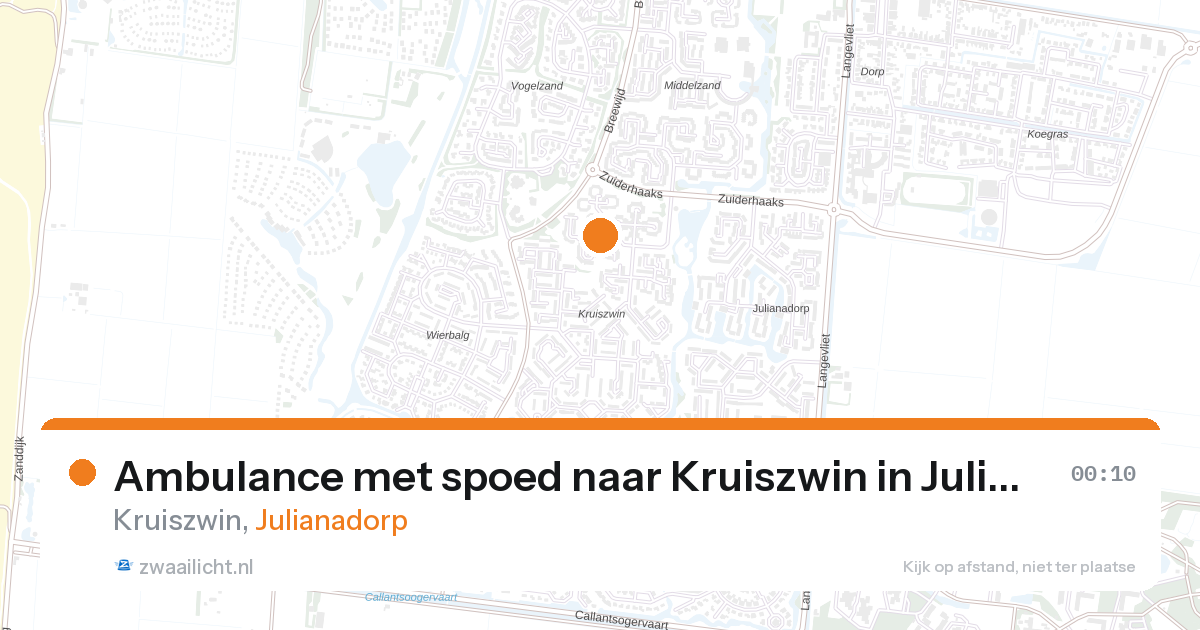 Ambulance met spoed naar Kruiszwin in Julianadorp — 8 jun 2026
