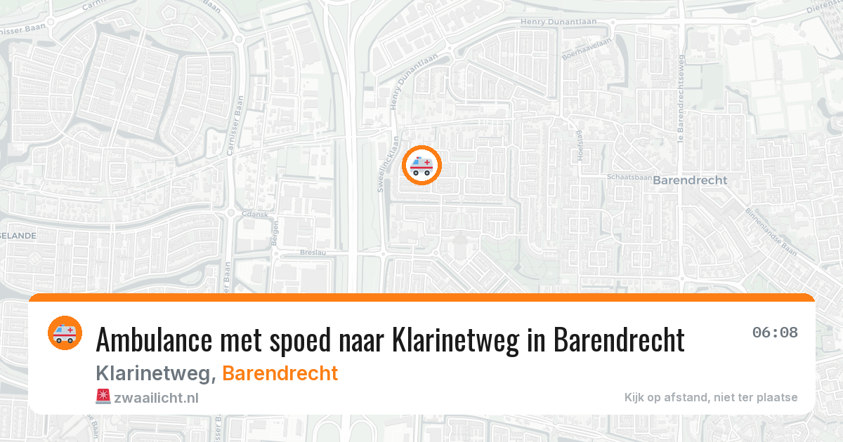 Ambulance met spoed naar Klarinetweg in Barendrecht — 9 feb 2026