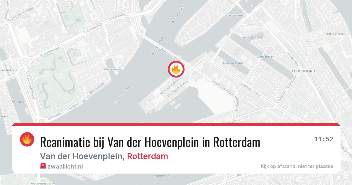 Reanimatie bij Van der Hoevenplein in Rotterdam — 16 jun 2026