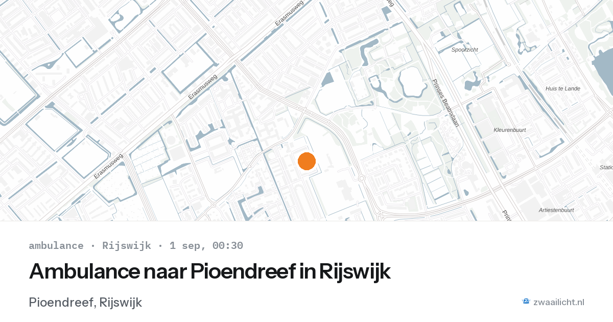 Ambulance naar Pioendreef in Rijswijk — 31 aug 2026