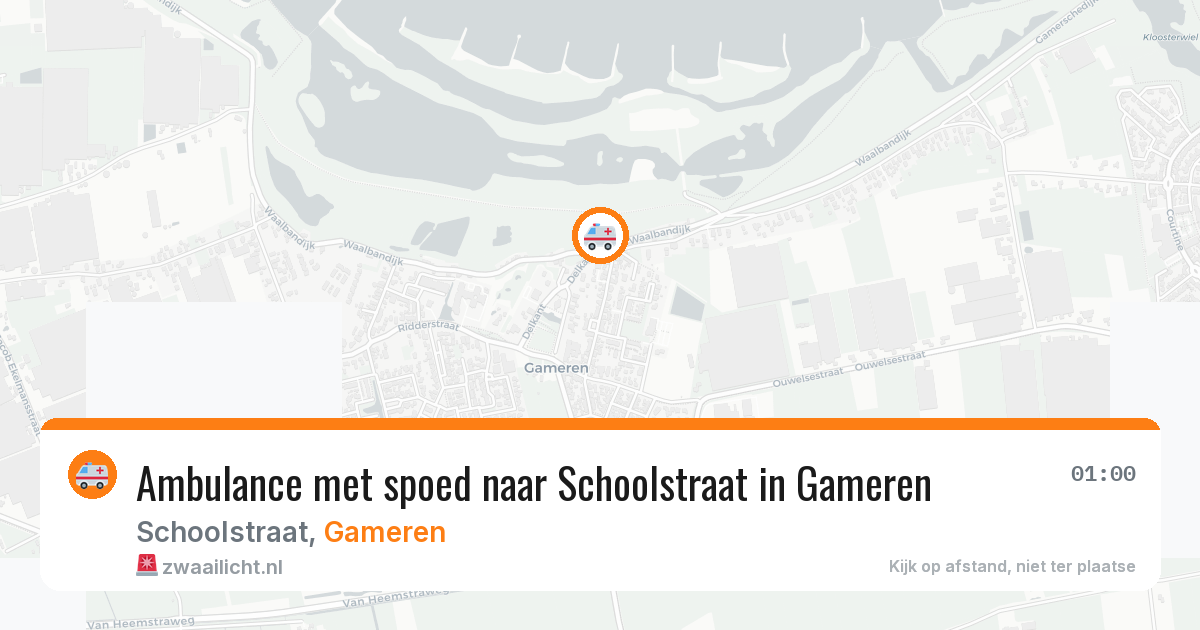 Ambulance met spoed naar Schoolstraat in Gameren — 2 aug 2026