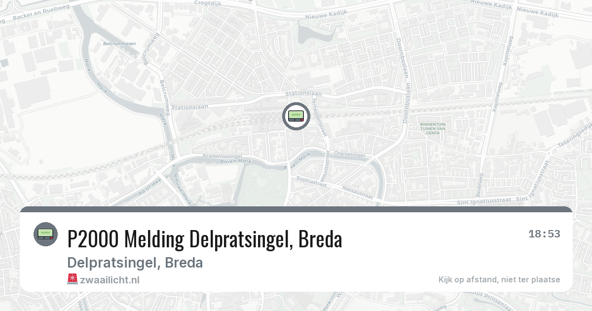 P2000 Melding Delpratsingel, Breda — 29 jun 2026