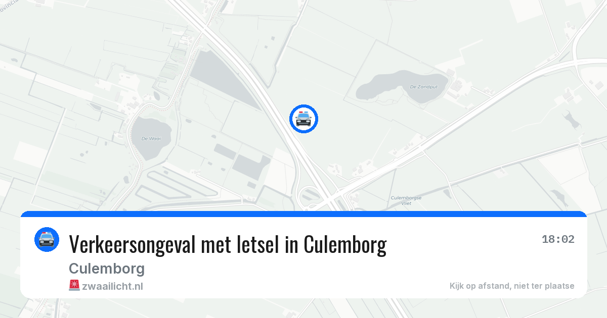 Verkeersongeval met letsel in Culemborg — 10 aug 2026