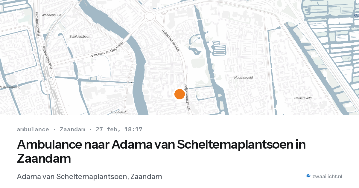 Ambulance naar Adama van Scheltemaplantsoen in Zaandam — 27 feb 2026