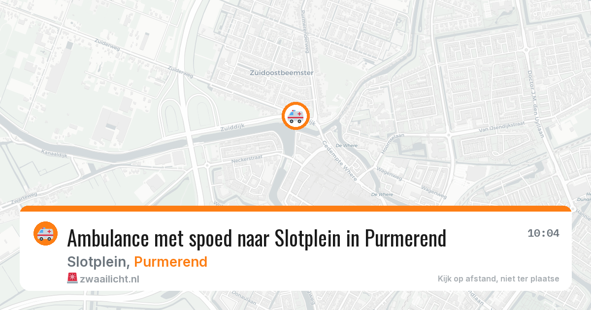 Ambulance met spoed naar Slotplein in Purmerend — 16 apr 2026