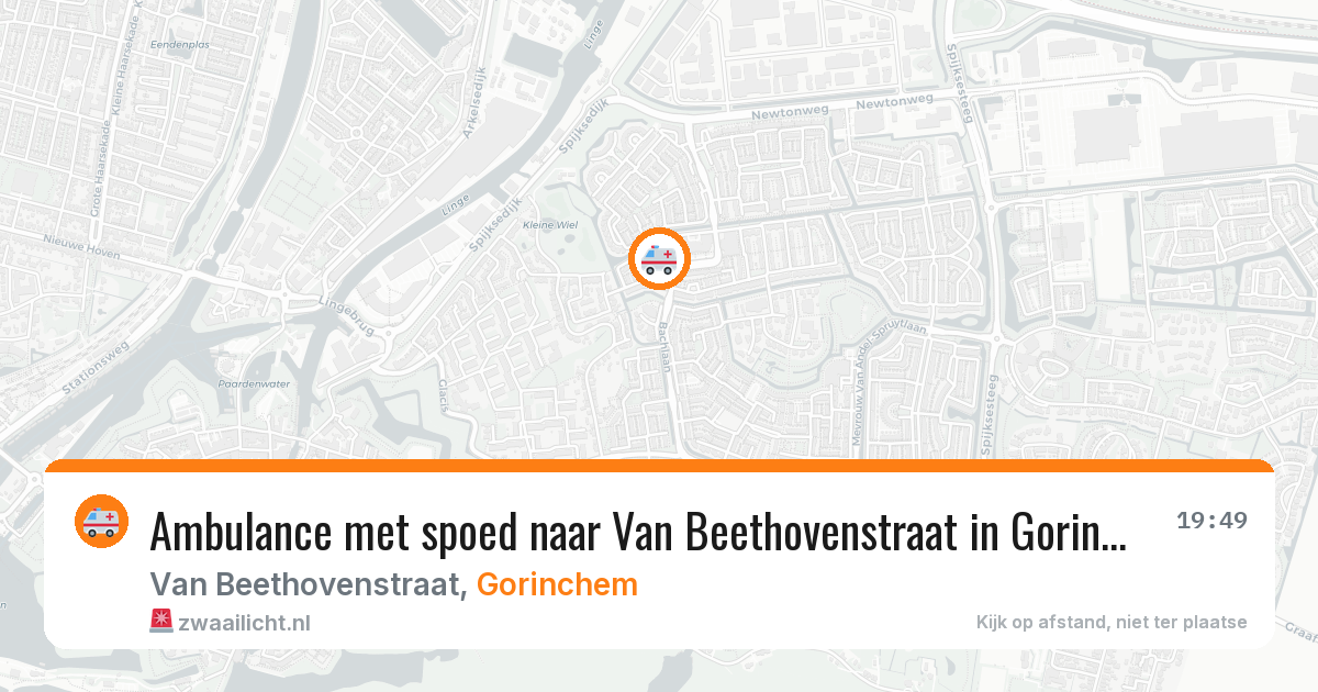 Ambulance met spoed naar Van Beethovenstraat in Gorinchem — 25 apr 2026