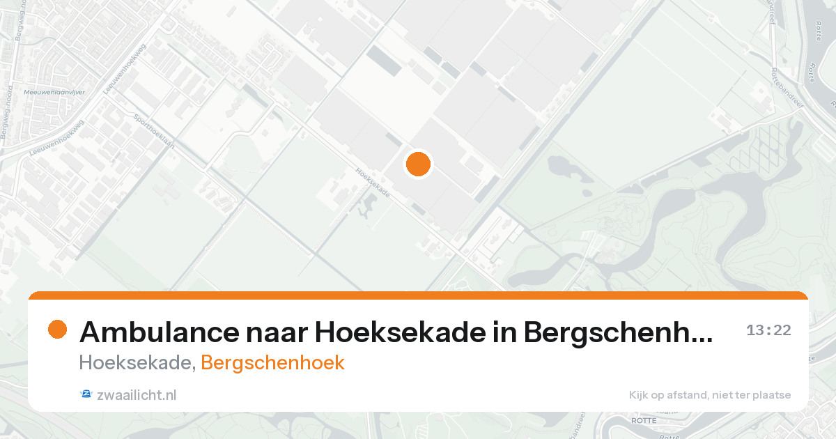Ambulance naar Hoeksekade in Bergschenhoek — 21 aug 2026