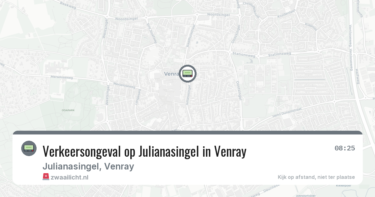 Verkeersongeval op Julianasingel in Venray — 10 jul 2026