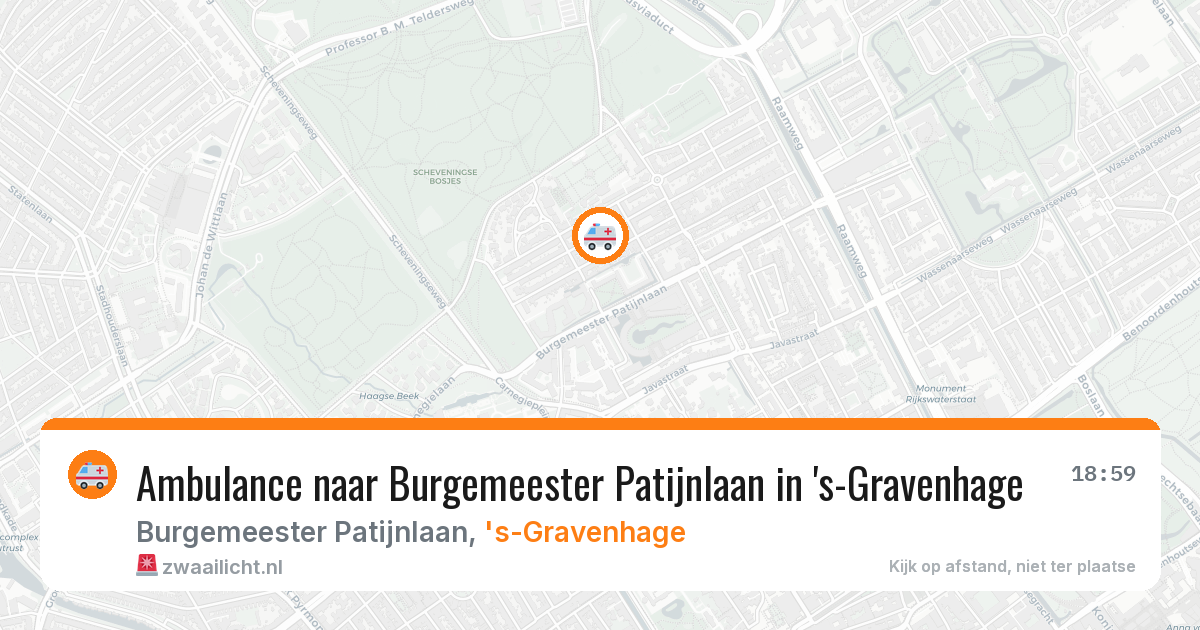 Ambulance naar Burgemeester Patijnlaan in 's-Gravenhage — 14 aug 2026