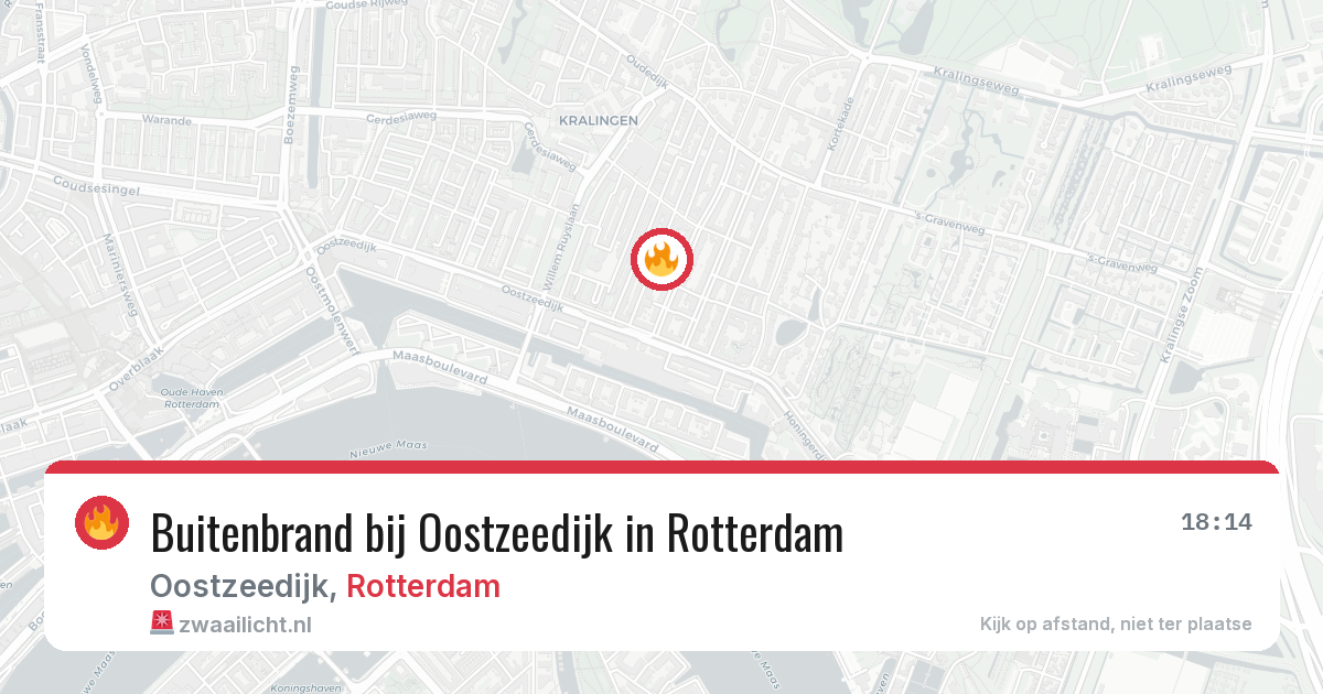 Buitenbrand bij Oostzeedijk in Rotterdam — 27 mei 2026