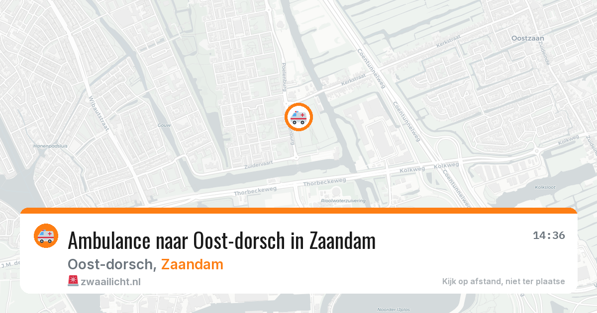 Ambulance naar Oost-dorsch in Zaandam — 28 mrt 2026