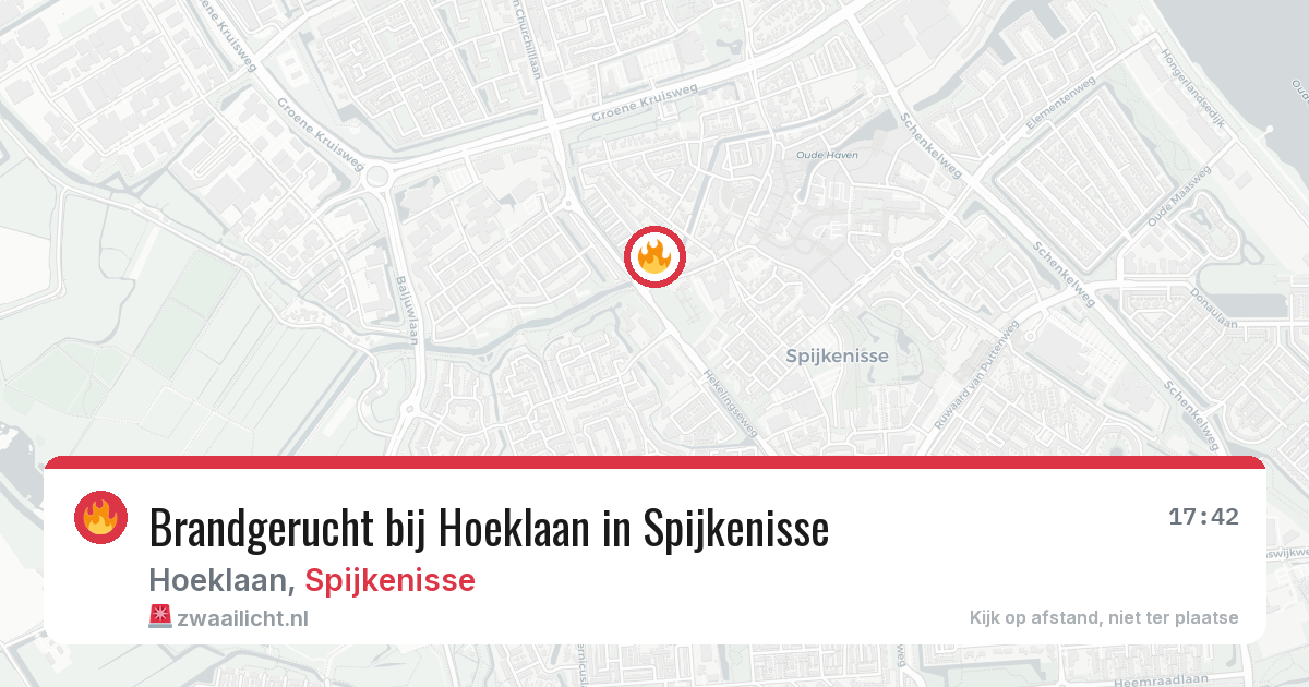 Brandgerucht bij Hoeklaan in Spijkenisse — 20 jul 2026