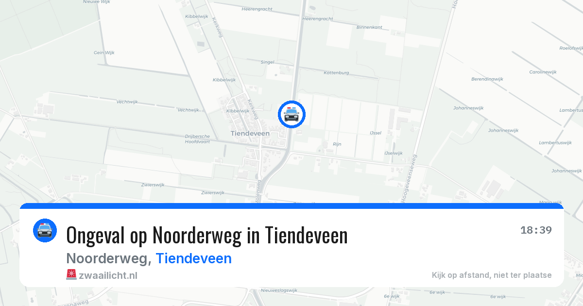 Ongeval op Noorderweg in Tiendeveen — 26 mei 2026