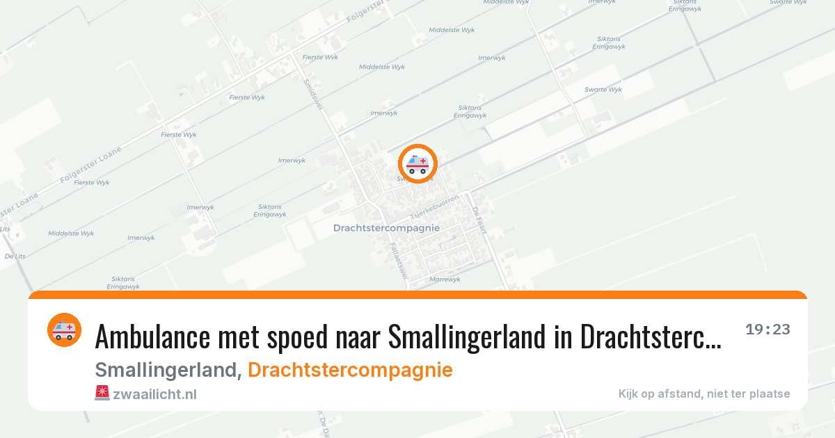 Ambulance met spoed naar Smallingerland in Drachtstercompagnie — 20 jun 2026