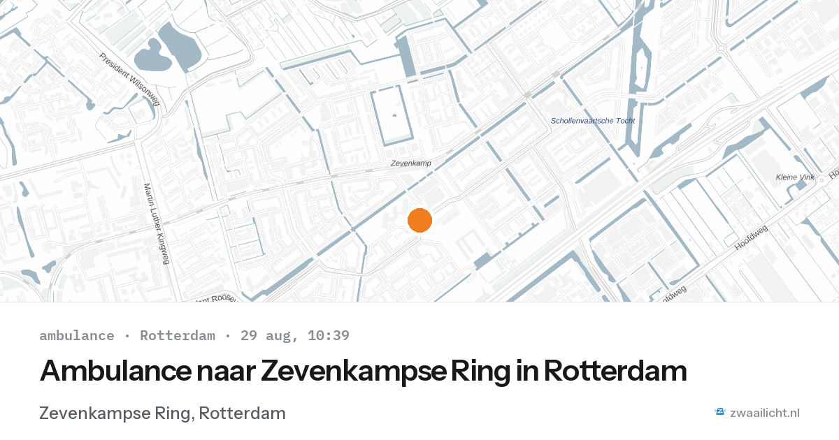 Ambulance naar Zevenkampse Ring in Rotterdam — 29 aug 2026